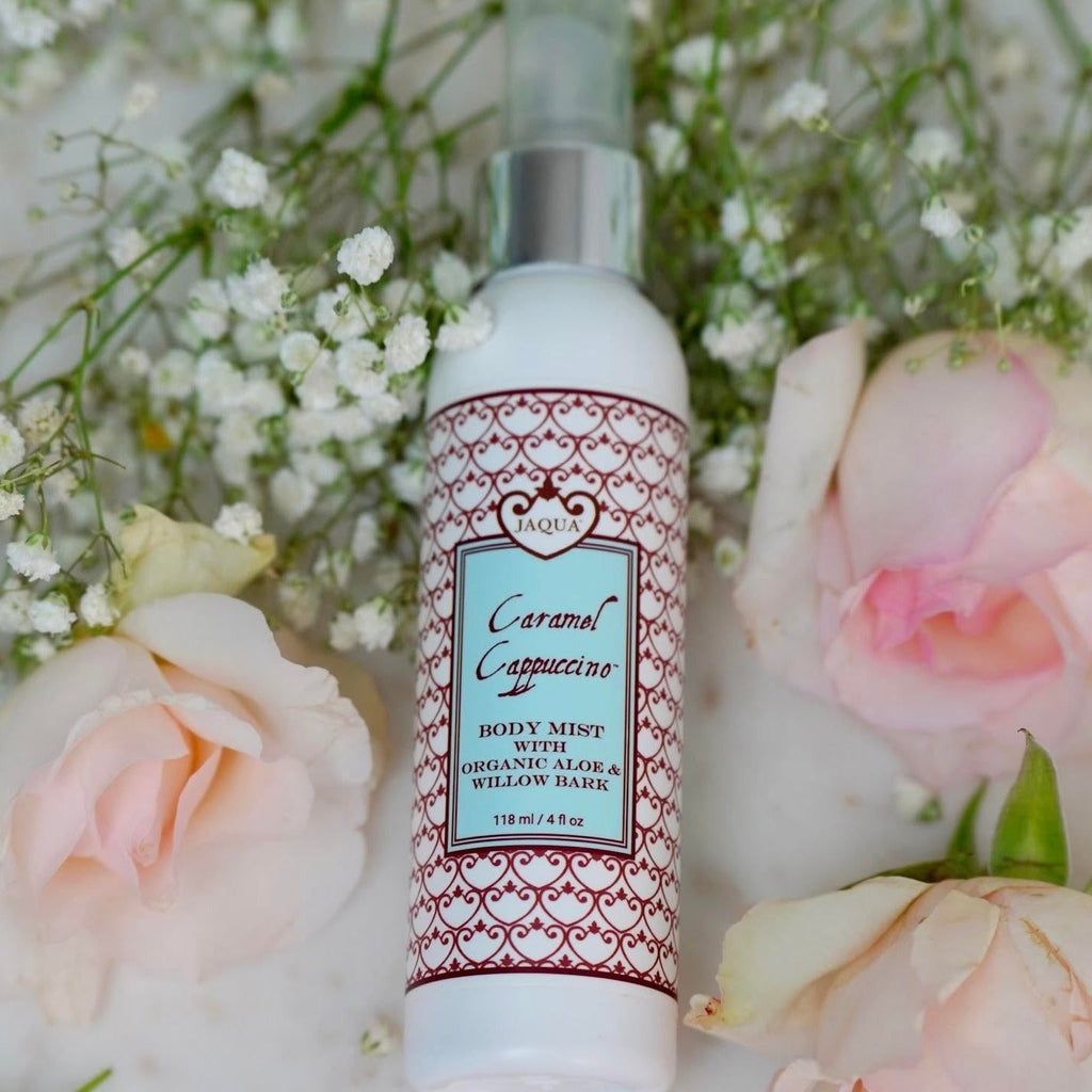 Caramel Cappuccino Hydrating Body Mist with Organic Aloe & Willow Bark