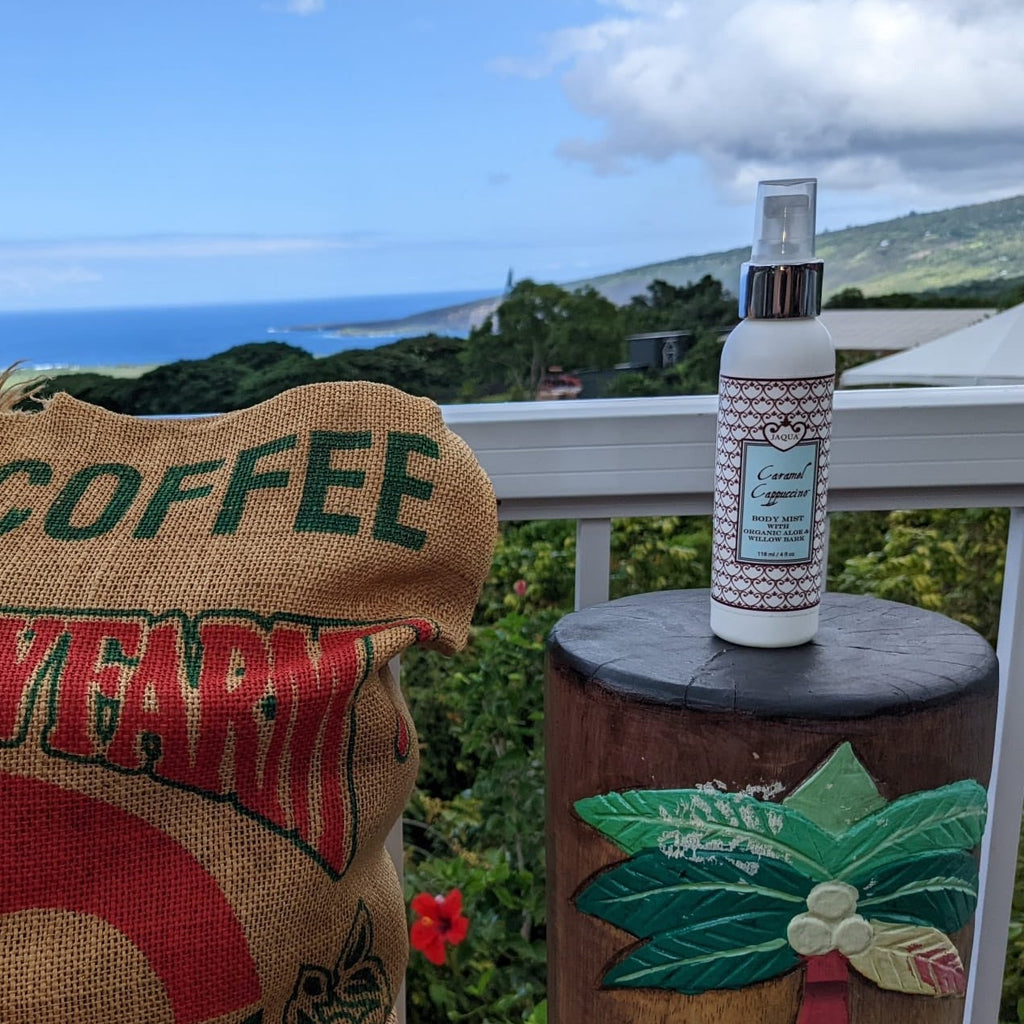 Caramel Cappuccino Hydrating Body Mist with Organic Aloe & Willow Bark
