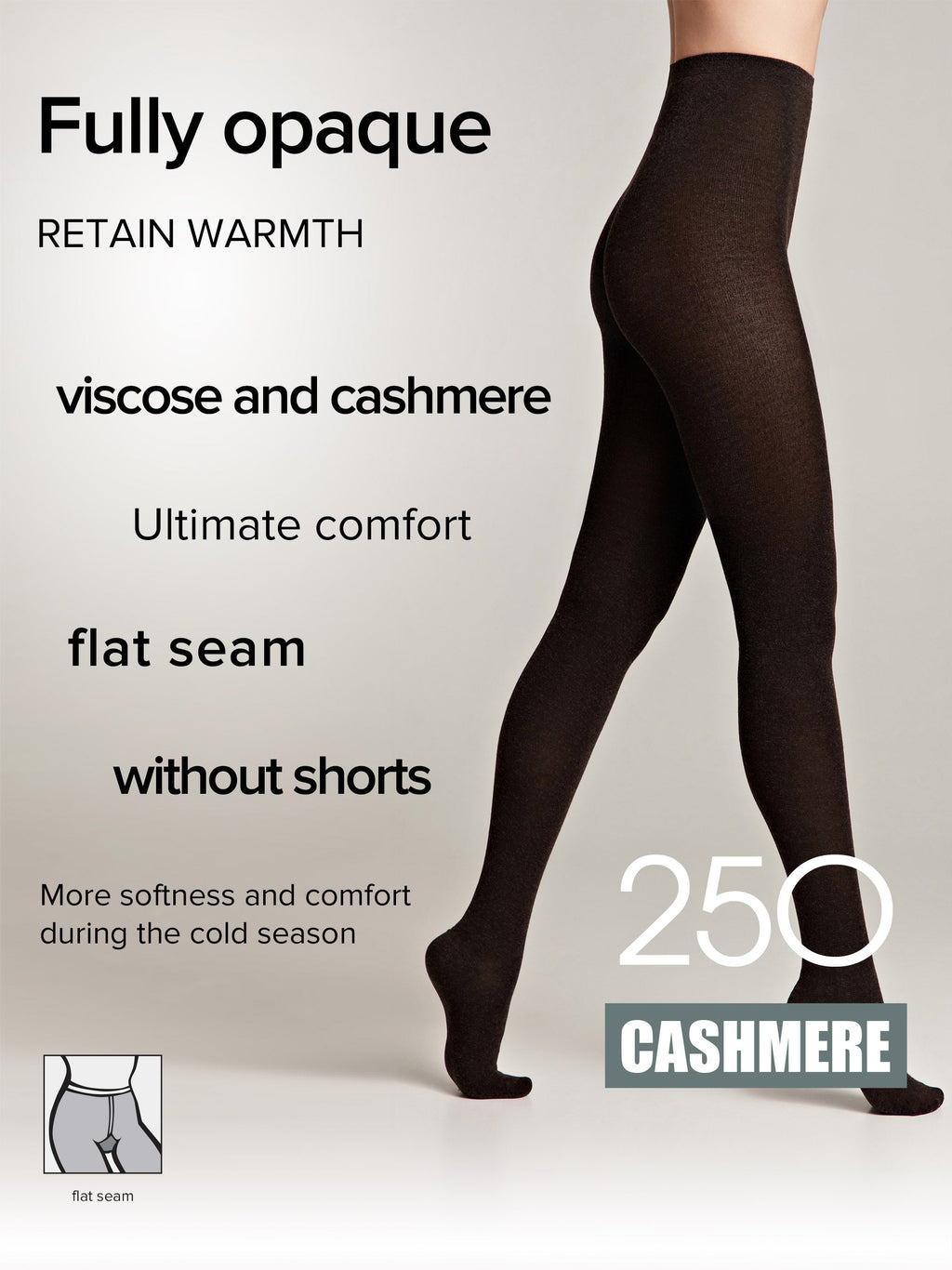 Tights Conte Cashmere 250 Den - Warm Opaque