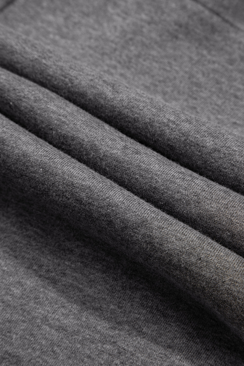 Solid Ribbed Patchwork Pocketed Sweatshirt Dress