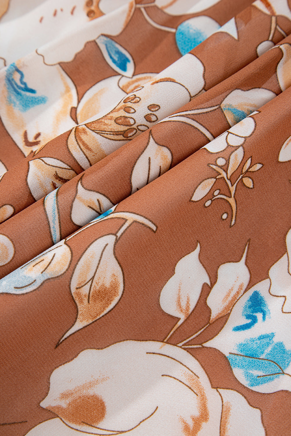 Floral Shirred Square Neck Maxi Dress