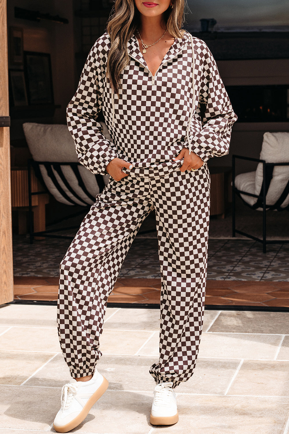 Checker Top and Pants Set