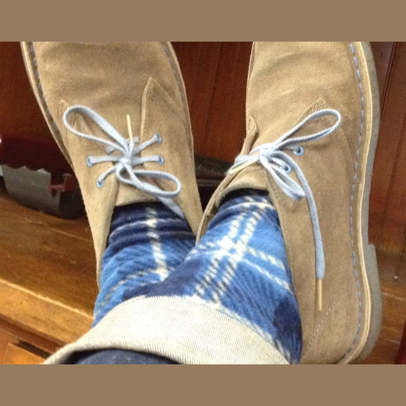 Polar Feet Fleece Socks - Blue Flannel
