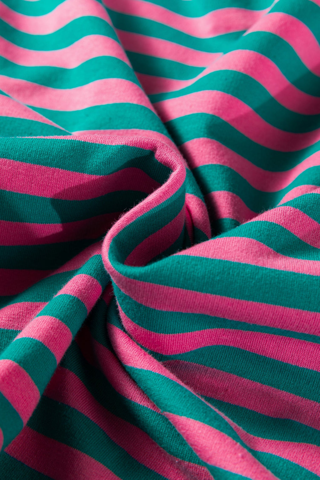 Stripe Lace Trim 3/4 Sleeve Top