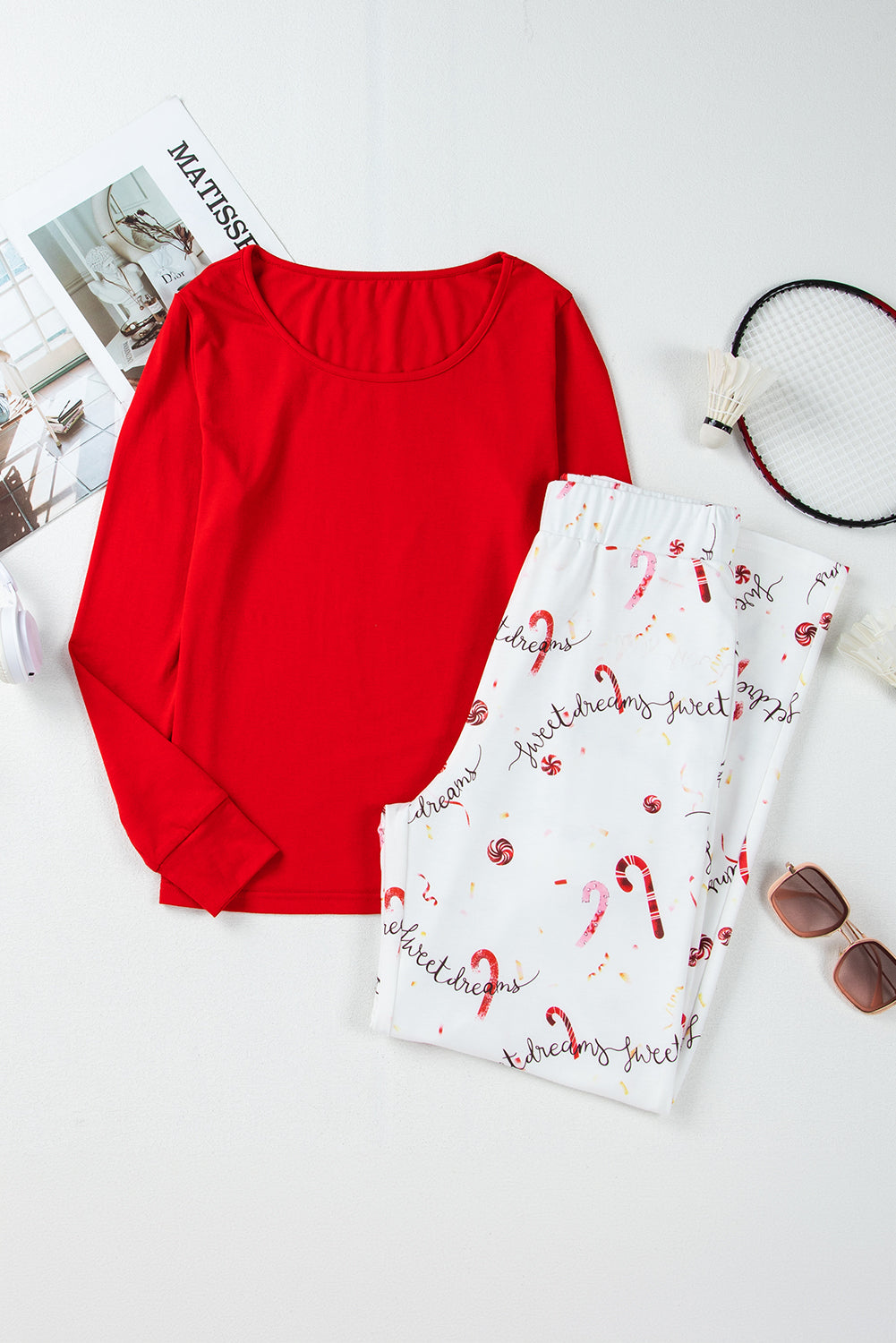 Christmas Long Sleeve Top and Pants Lounge Set