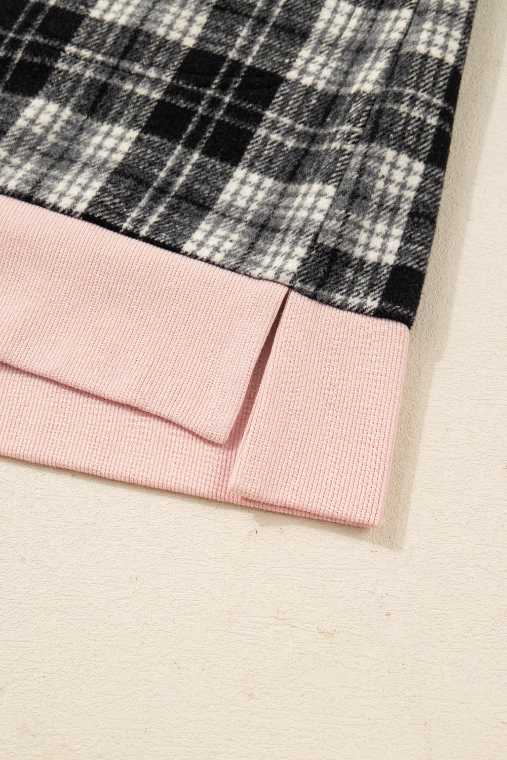 Plaid Collared Zip-Up Long Sleeve Mini Dress