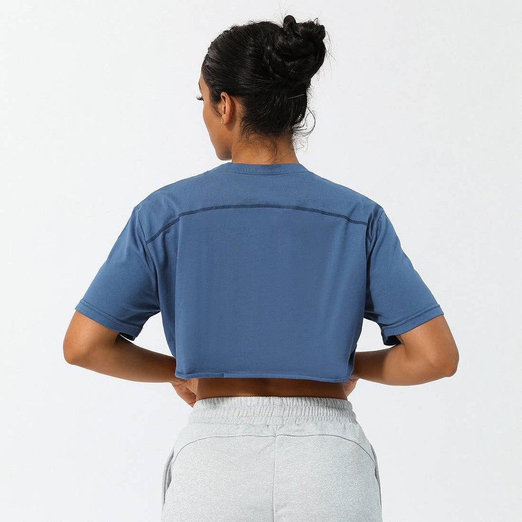 Well-in Vogue Women Loose Sport Crop Top T-Shirt