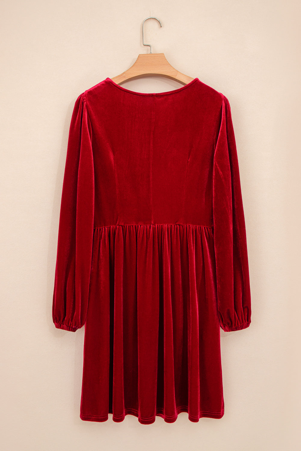 Bow Velvet High Waist Mini Dress