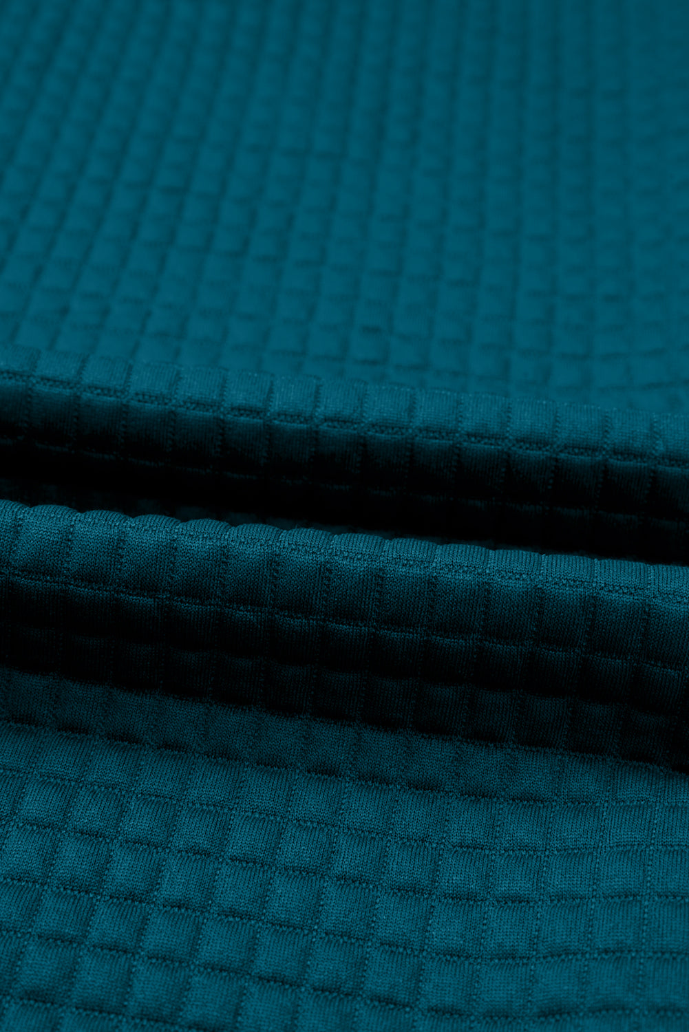 Waffle Textured Patchwork Hooded Top and Pants Set