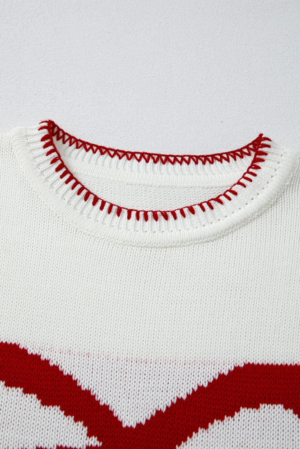 Christmas Bow Colorblock Long Sleeve Sweater