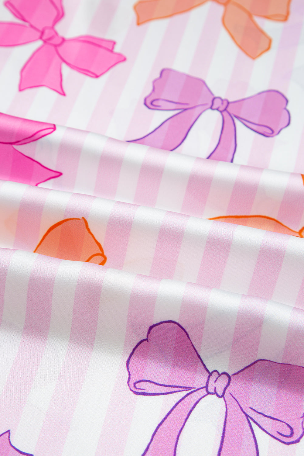 Stripe Bow Shirt and Pants Pajama Set