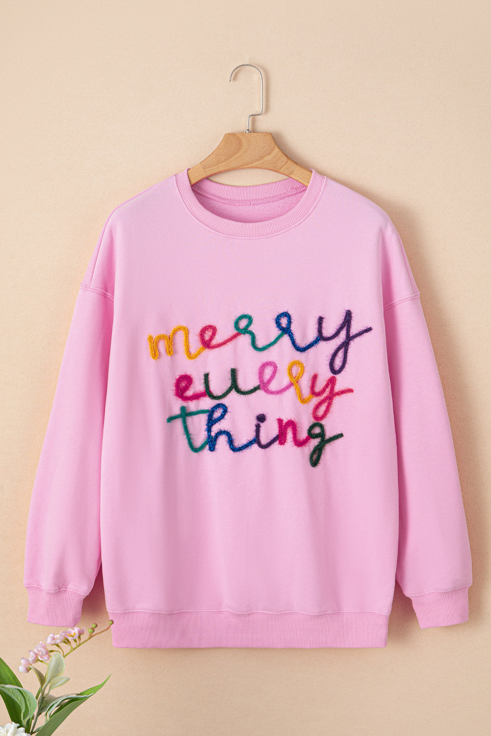 Christmas Merry Every Thing Tinsel Sweatshirt