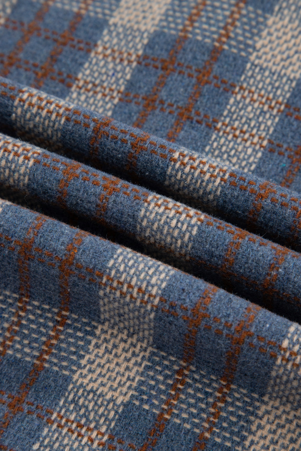 Plaid Corduroy Patchwork Zip-Up Snap-Button Jacket