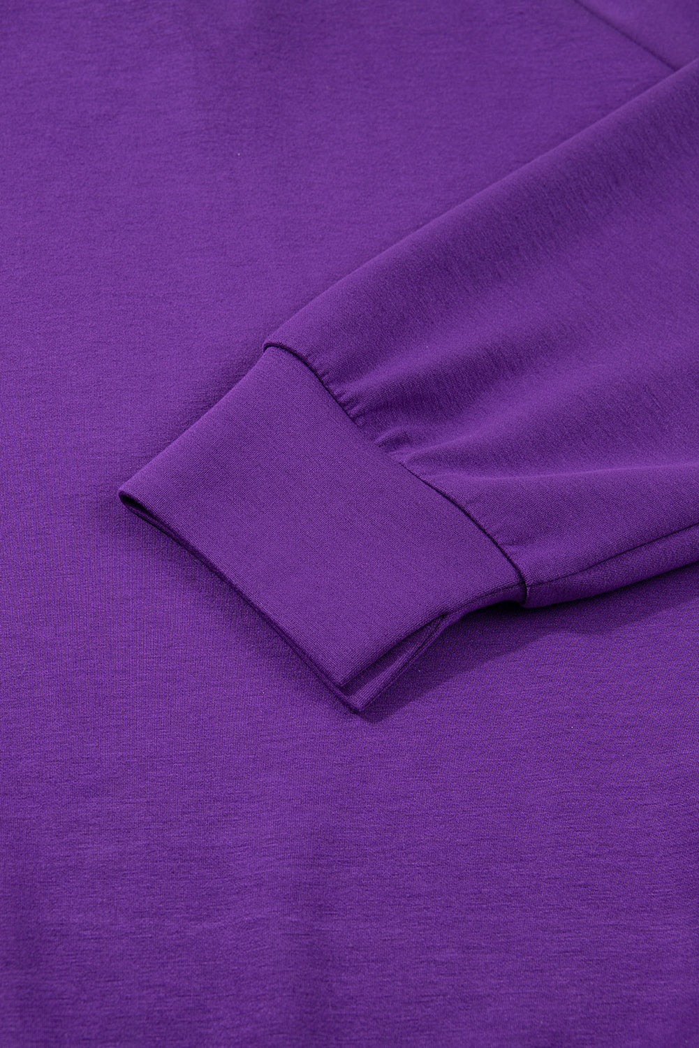 Plus Size Solid Half Zip Pullover and Mini Skirt Set