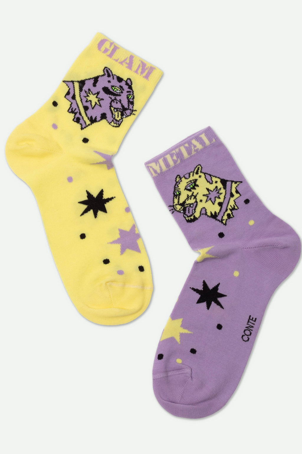 Socks Cotton Conte Happy 386 - Glam Metal