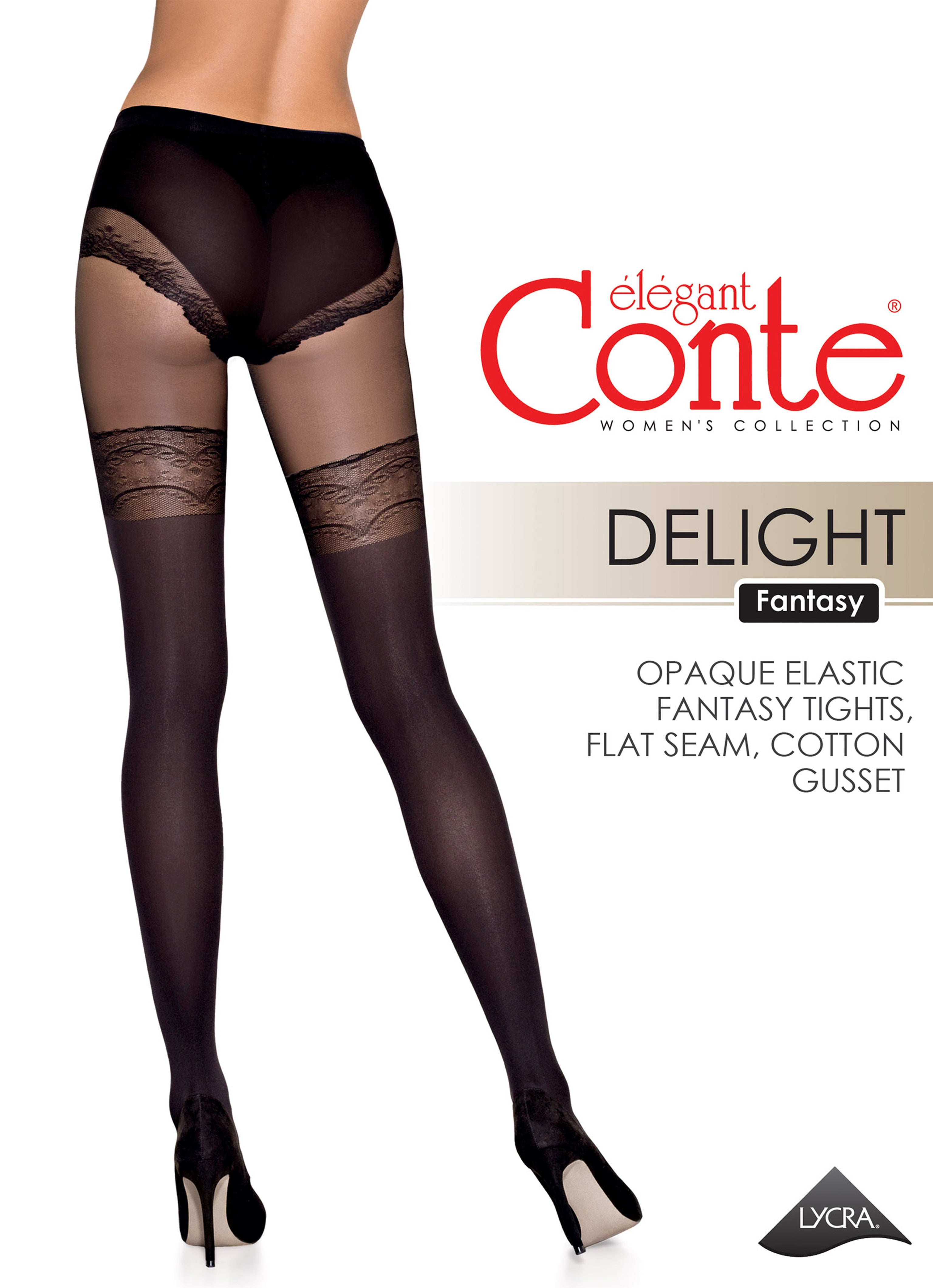 Fantasy Tights Conte Delight - Lace Panties Stockings Imitation