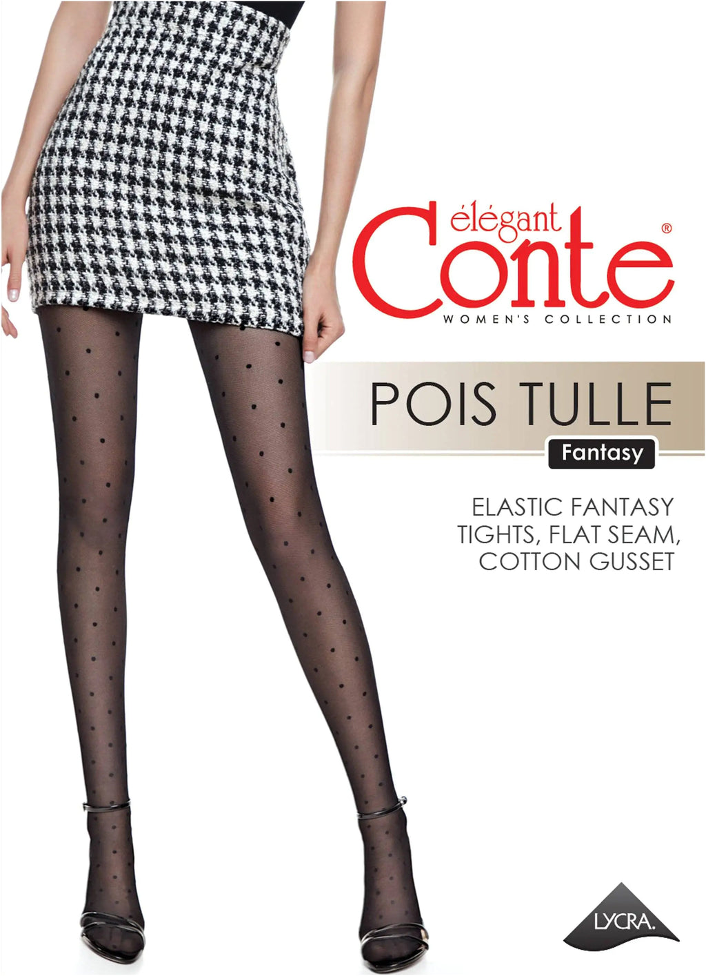 Fantasy Tights Conte Pois Tulle - Polka Dots With Fine Mesh Effect