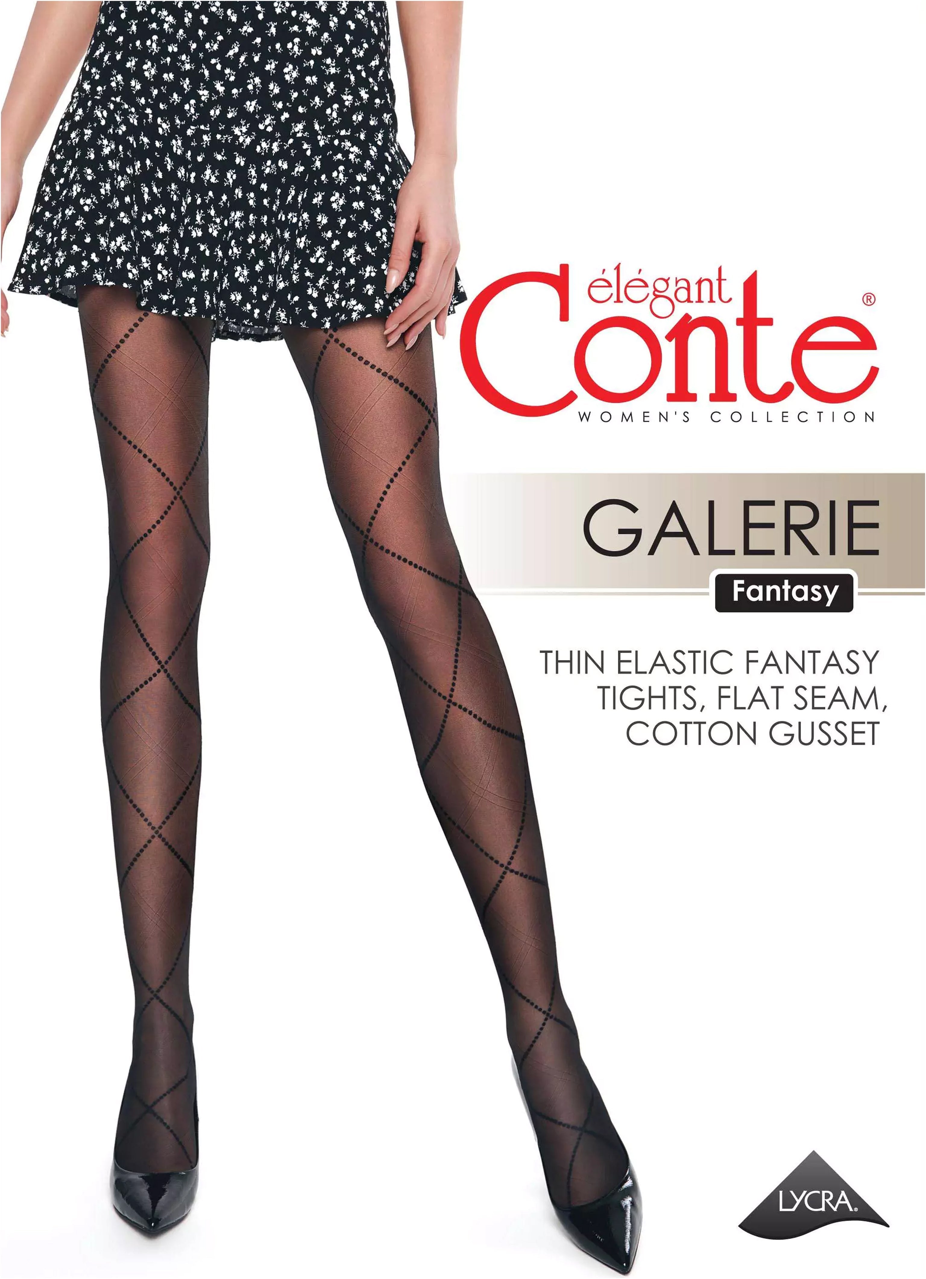 Fantasy Tights Conte Galerie - Lace-Up Imitation