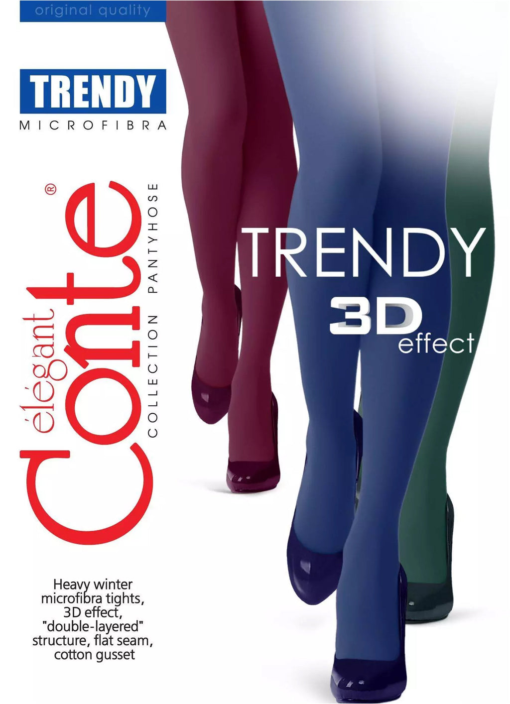 Tights Conte Trendy Melange 60 Den - Dense melange
