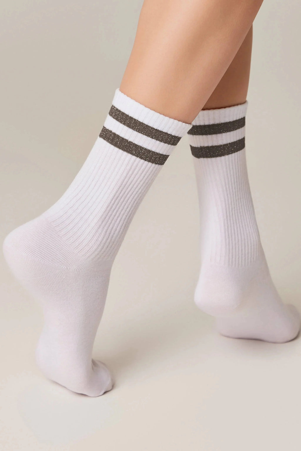Conte Cotton Long Socks Active 157 - Lurex Stripes