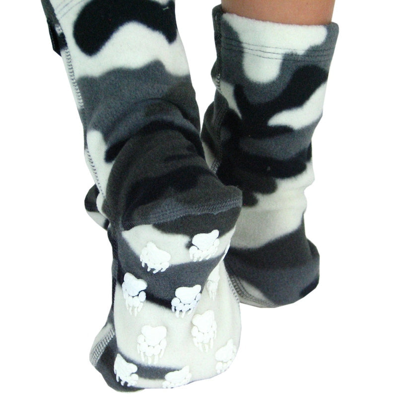 Kids' Nonskid Fleece Socks - Snow Camo