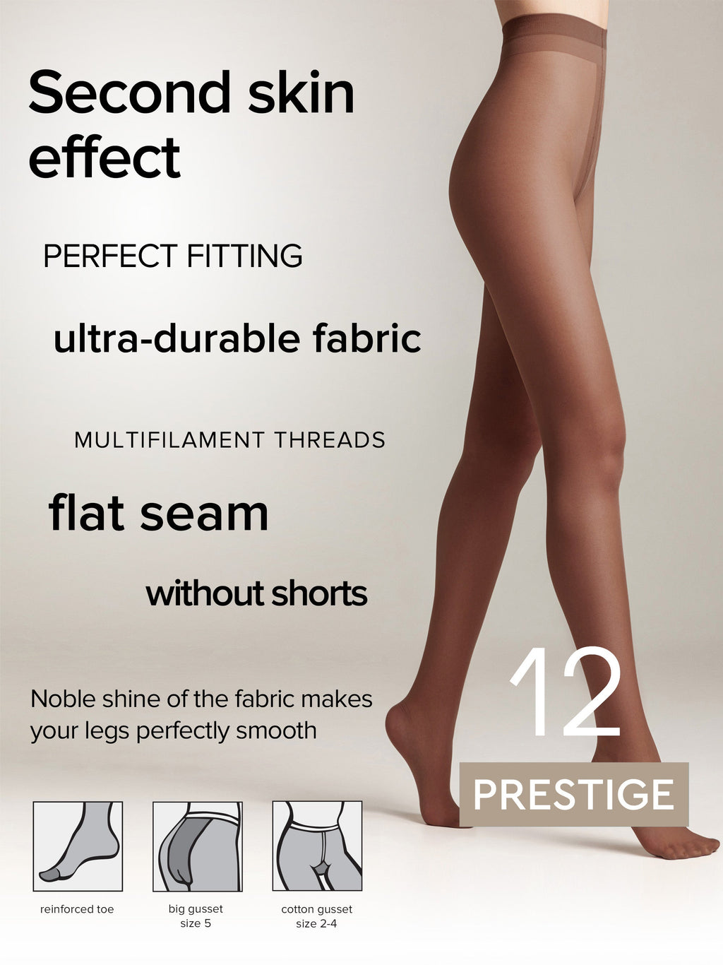 Tights Conte Prestige 12 Den - Sheer to Waist Noble Shine