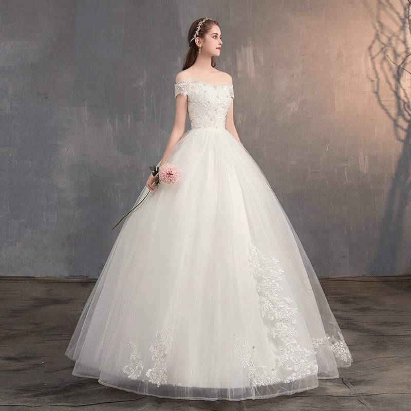 Vintage Off The Shoulder Wedding Dress