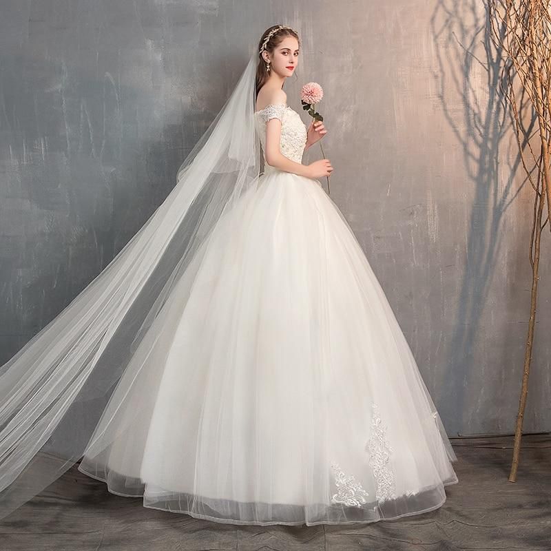 Vintage Off The Shoulder Wedding Dress