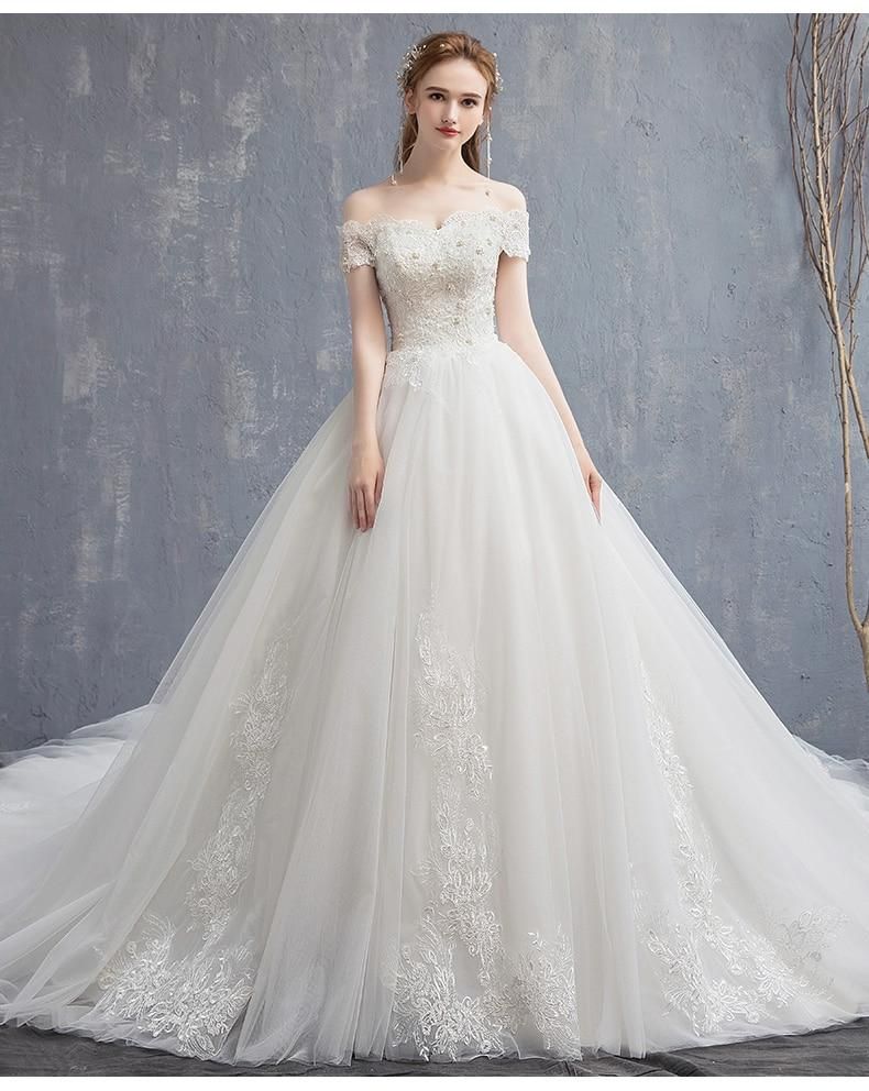 Vintage Off The Shoulder Wedding Dress