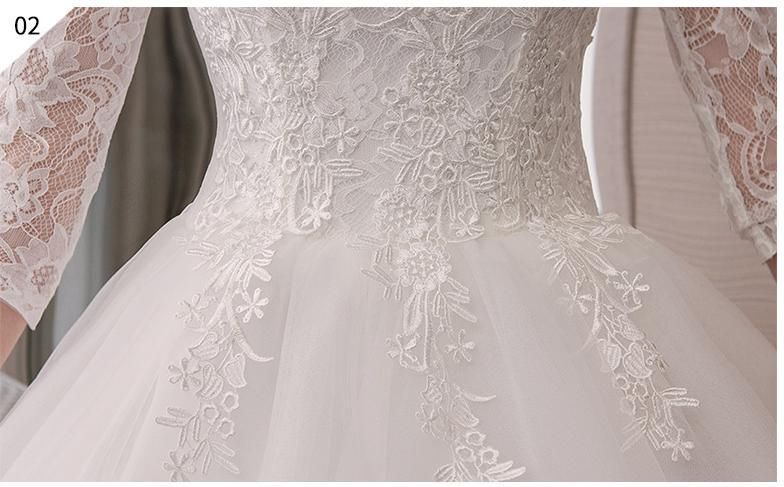 Sexy Lace High Neck New Wedding Dress Fashion Slim Embroidery Backless