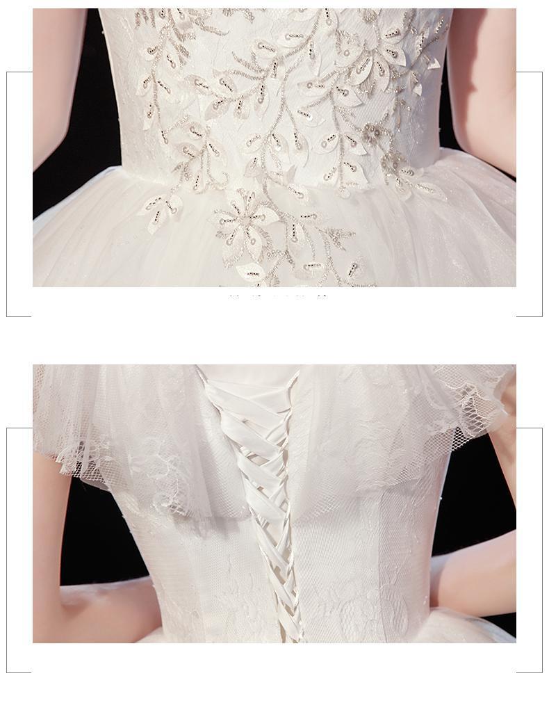 Sexy Tulle Wedding Dress For Pregnant V-neck Lace Up Ball Gown