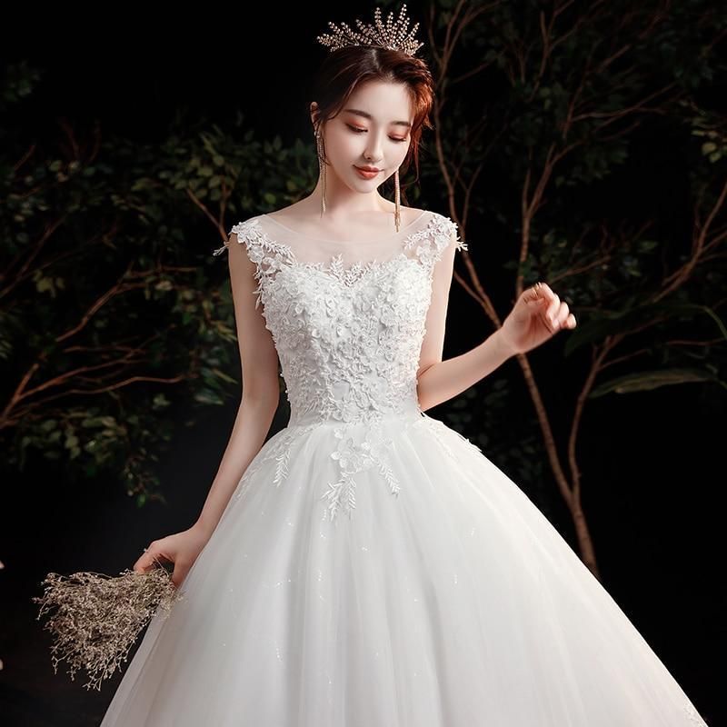 Sexy New Illusion Bride Dress Sweetheart Princess Simple Wedding Dresses