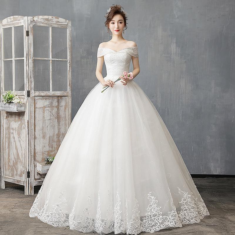 Sexy Off The Shoulder Short Sleeve Wedding Dress