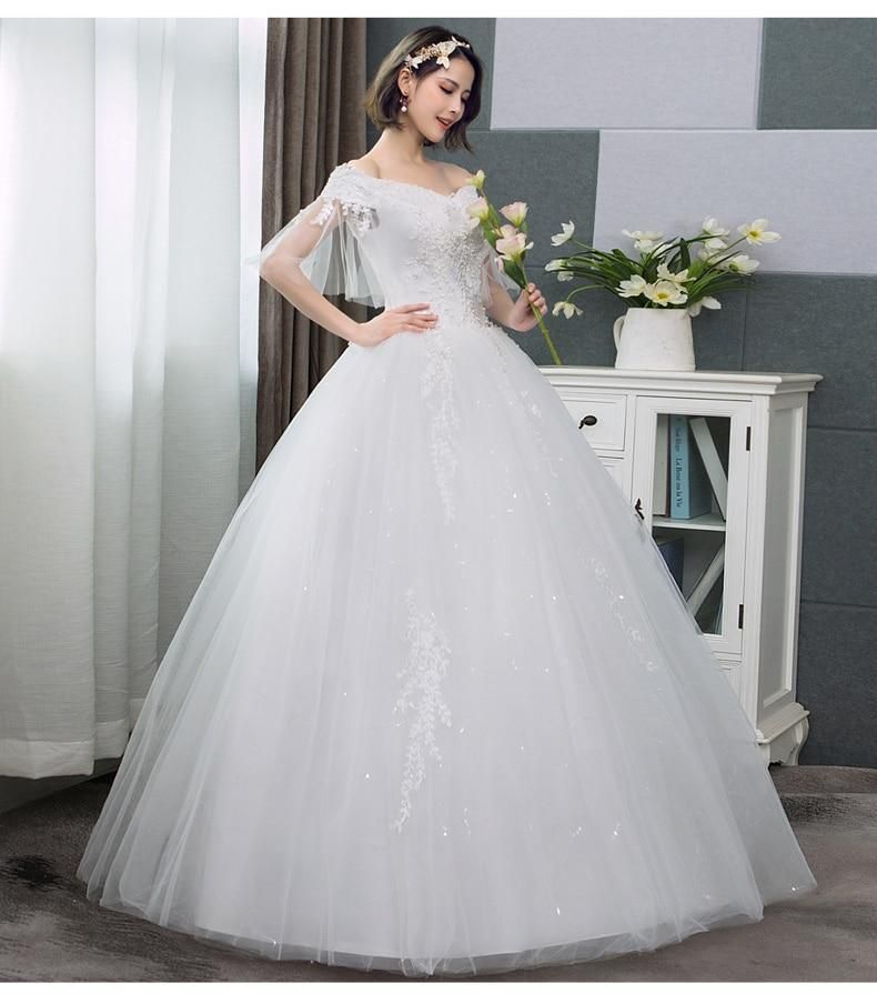 Sexy Off Shoulder Wedding Dress Korean Style