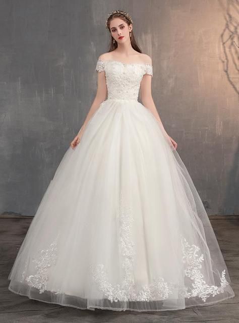 Vintage Off The Shoulder Wedding Dress
