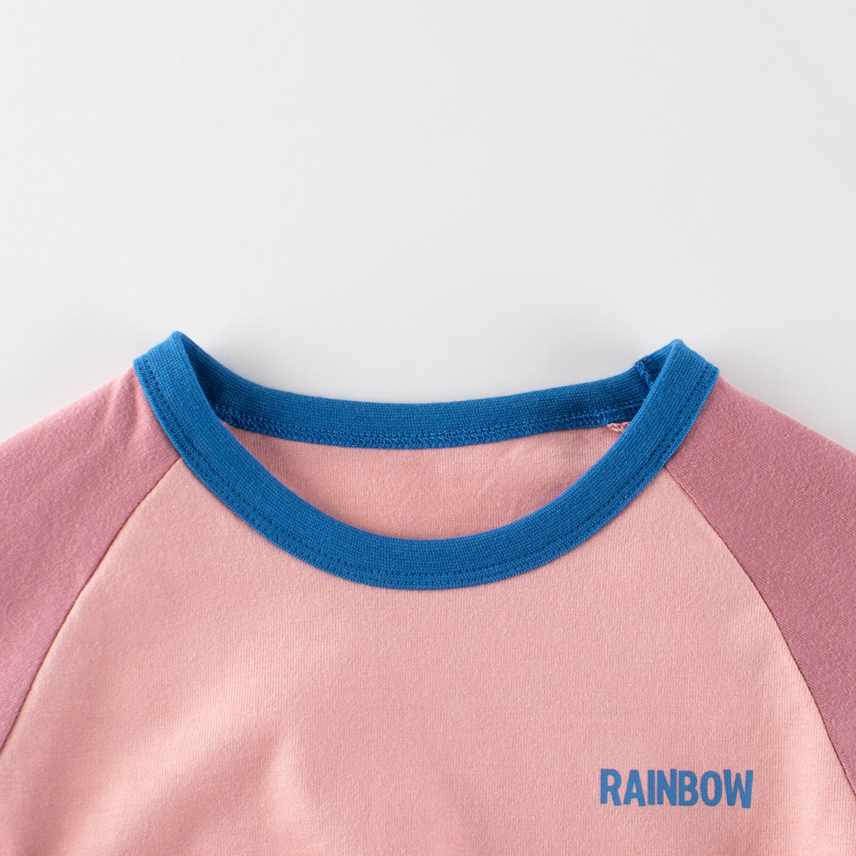 Autumn Baby Kids Girls Letters Pattern Print Long Sleeves Crew Neck Color Patchwork Top Shirt