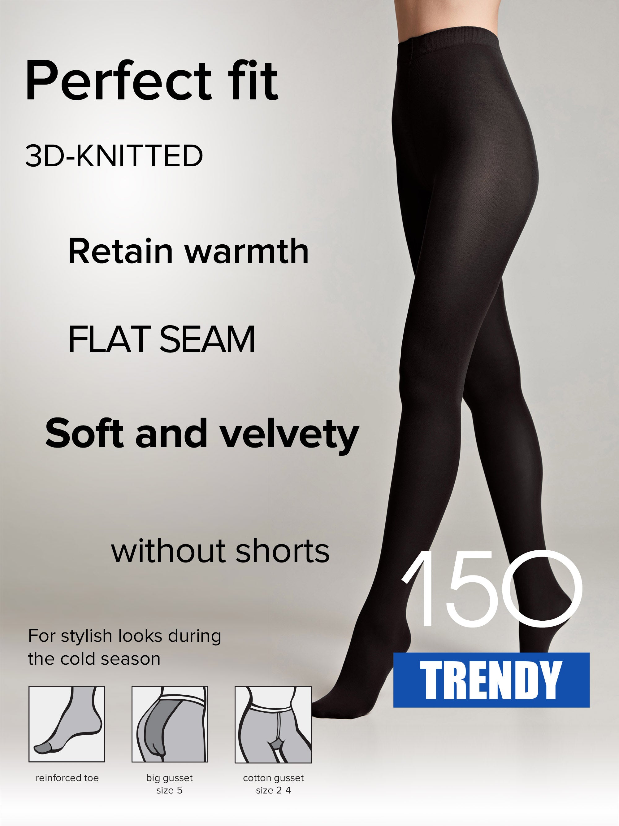 Tights Conte Trendy 150 Den - Microfiber 3D effect