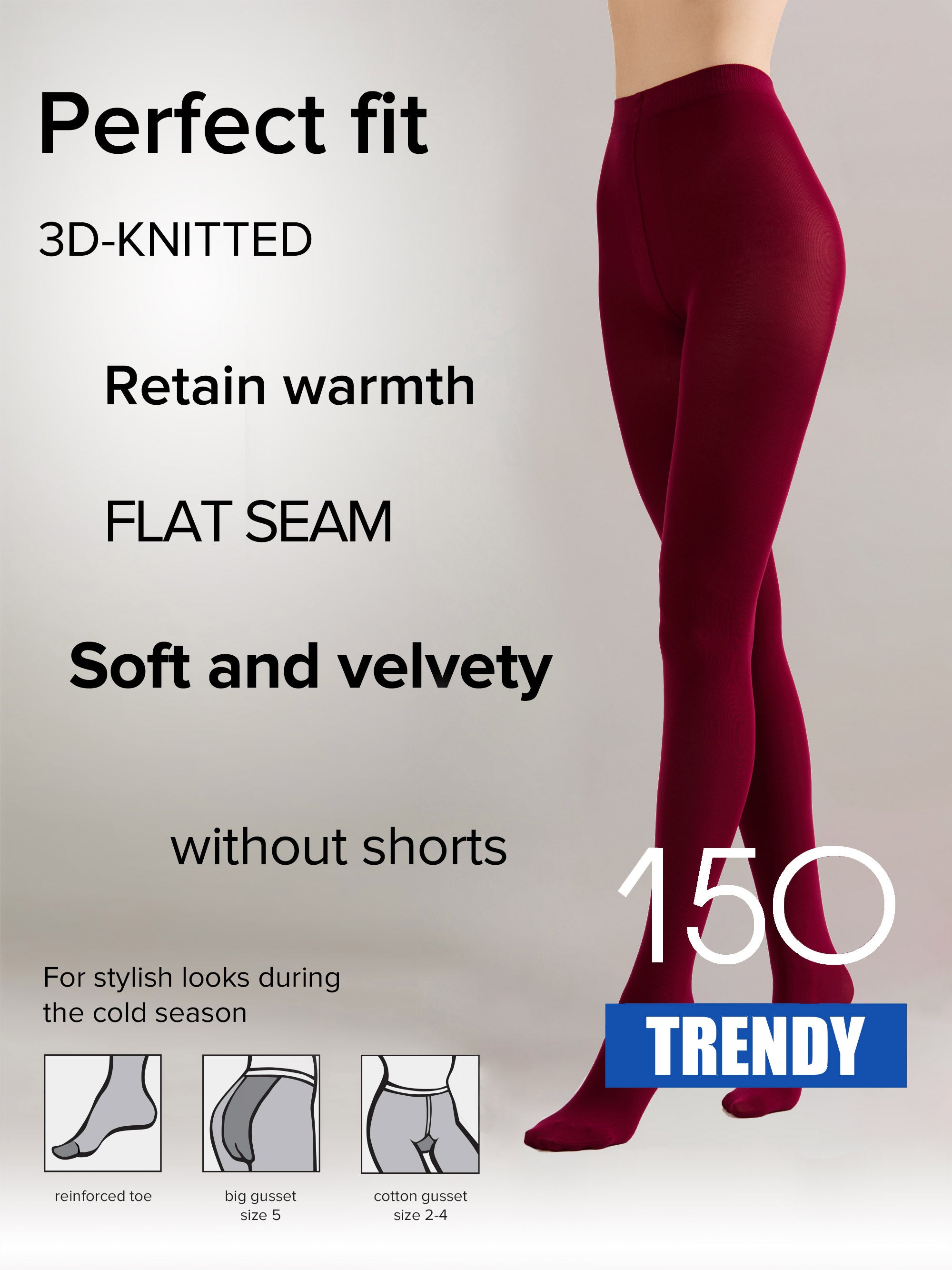 Tights Conte Trendy 150 Den - Microfiber 3D effect