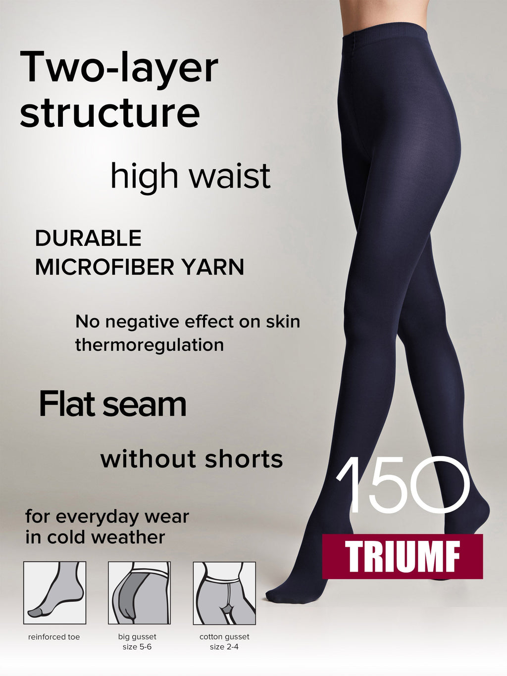 Tights Conte Triumf 150 Den - Warm Opaque Microfiber