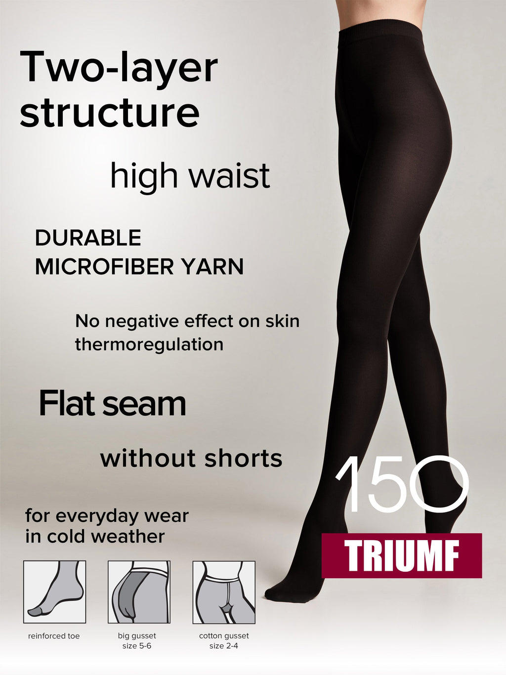 Tights Conte Triumf 150 Den - Warm Opaque Microfiber