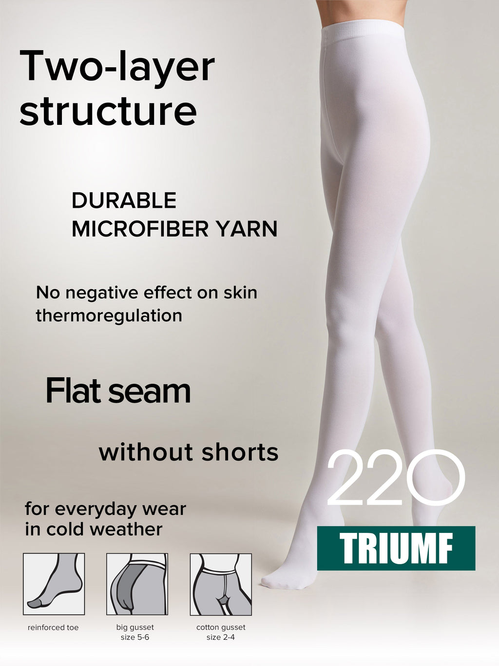 Tights Conte Triumf 220 Den - Warm Opaque Microfiber