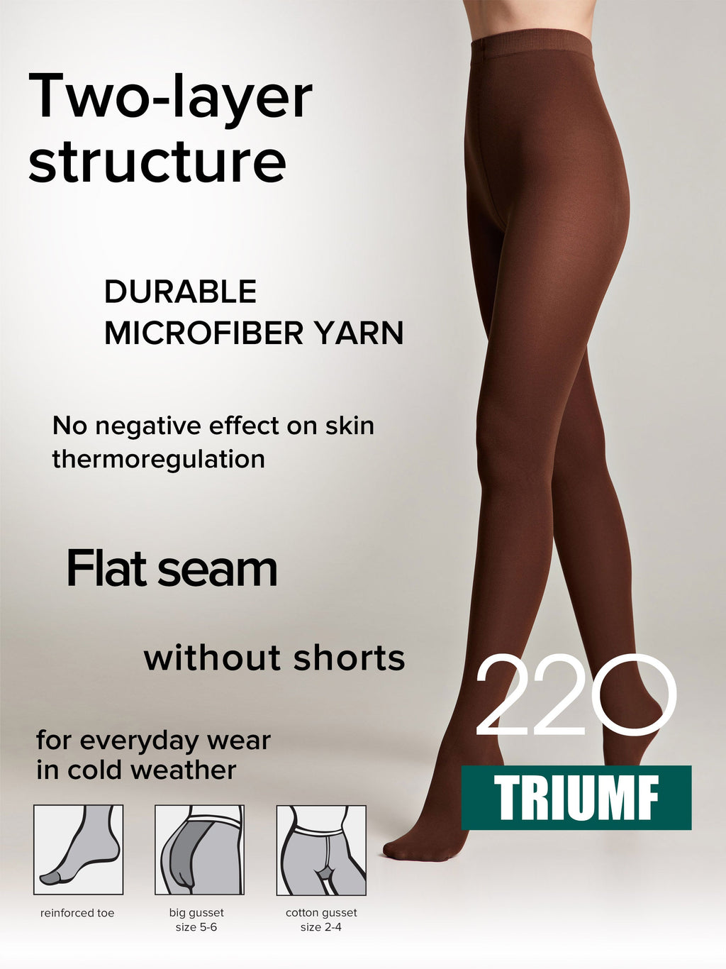 Tights Conte Triumf 220 Den - Warm Opaque Microfiber