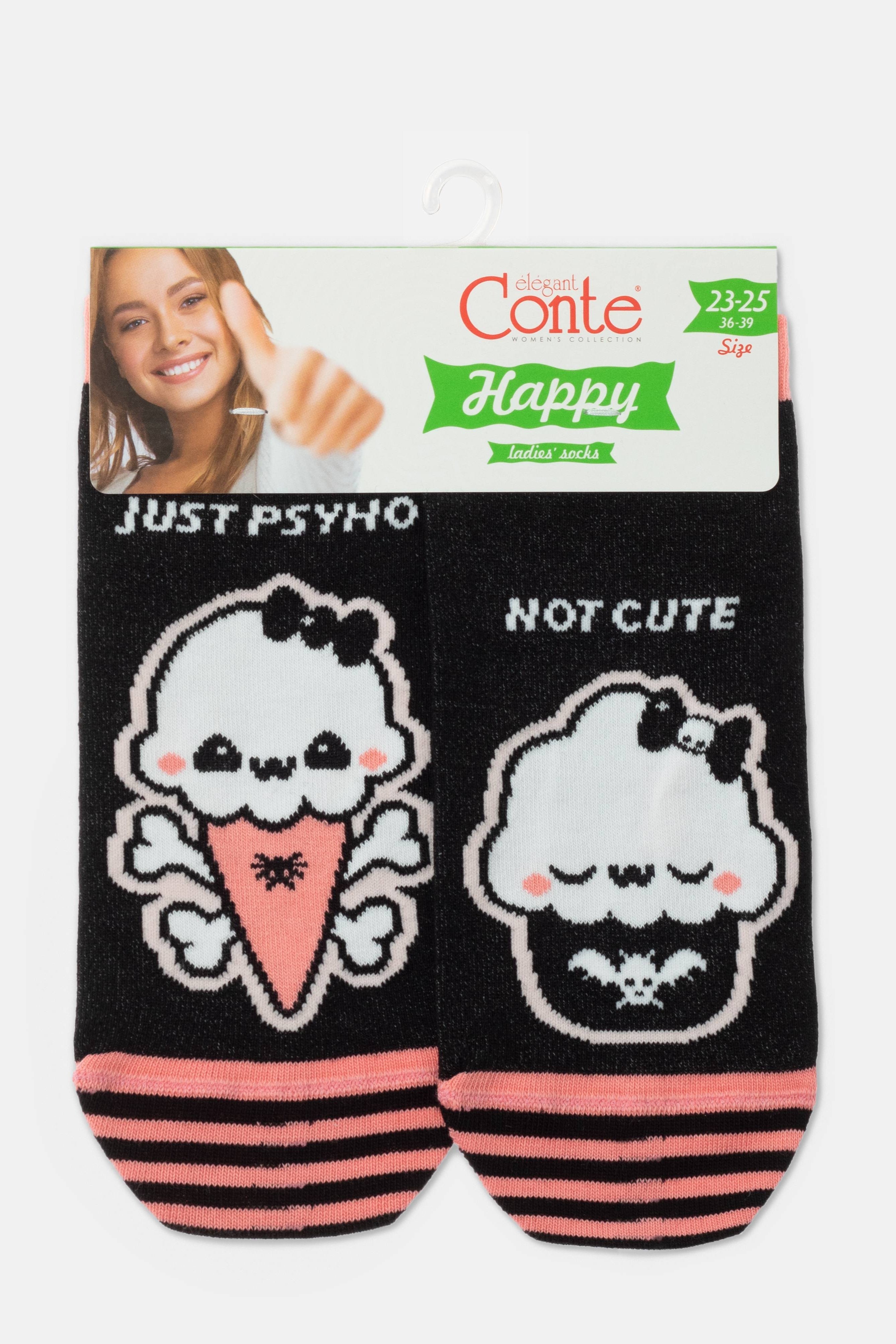 Cotton Ankle Socks Conte Happy 358 - Cute