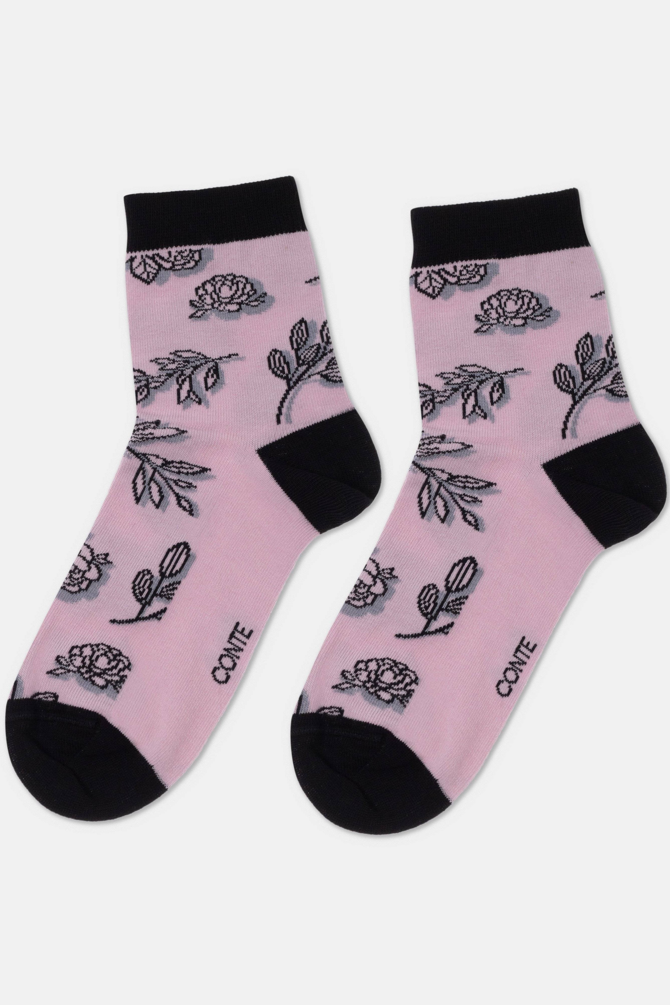 Conte Cotton Socks Classic - 435 Flowers With Shadow