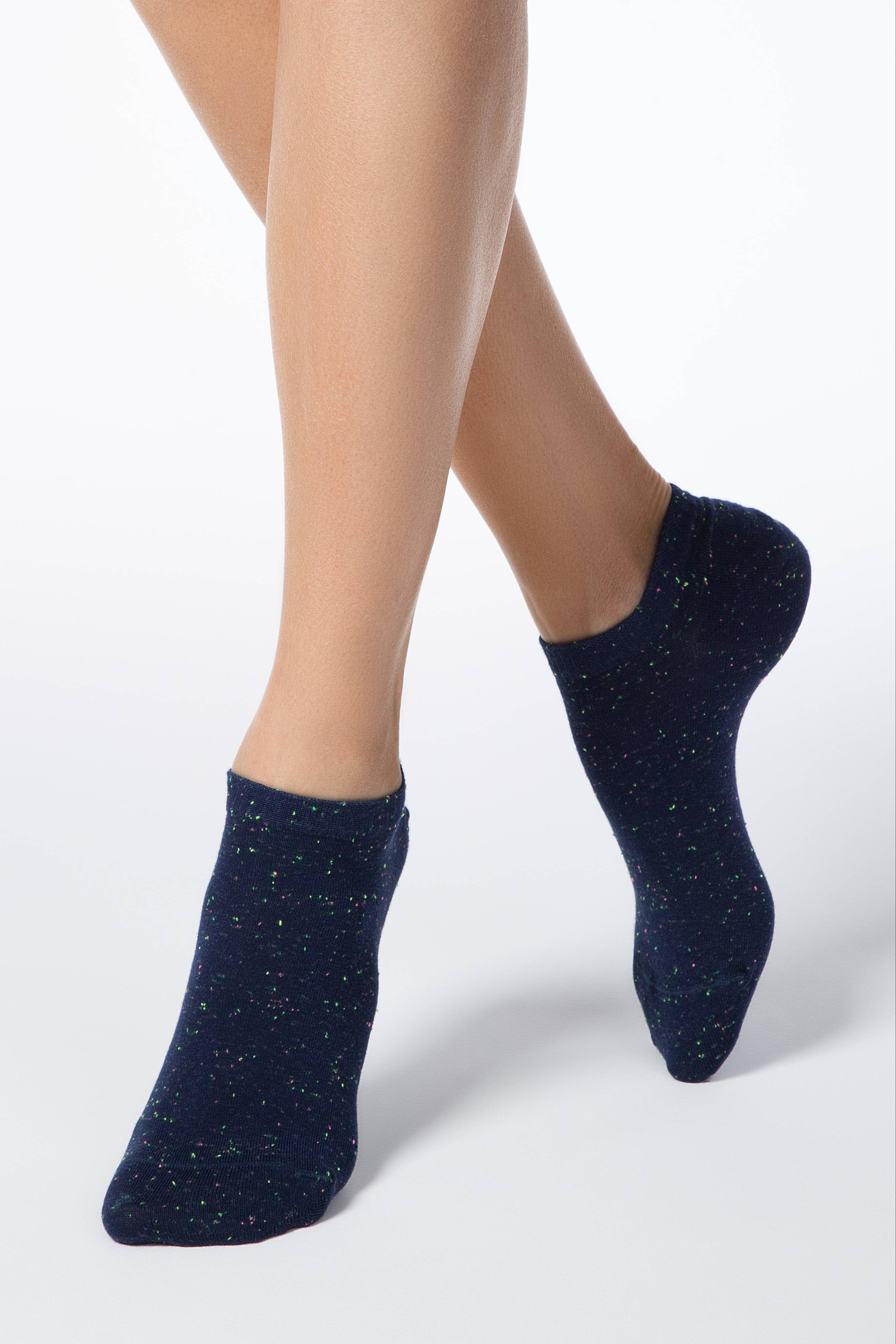 Cotton Ankle Socks Conte Active - 085 Knitted Colorful Pixels
