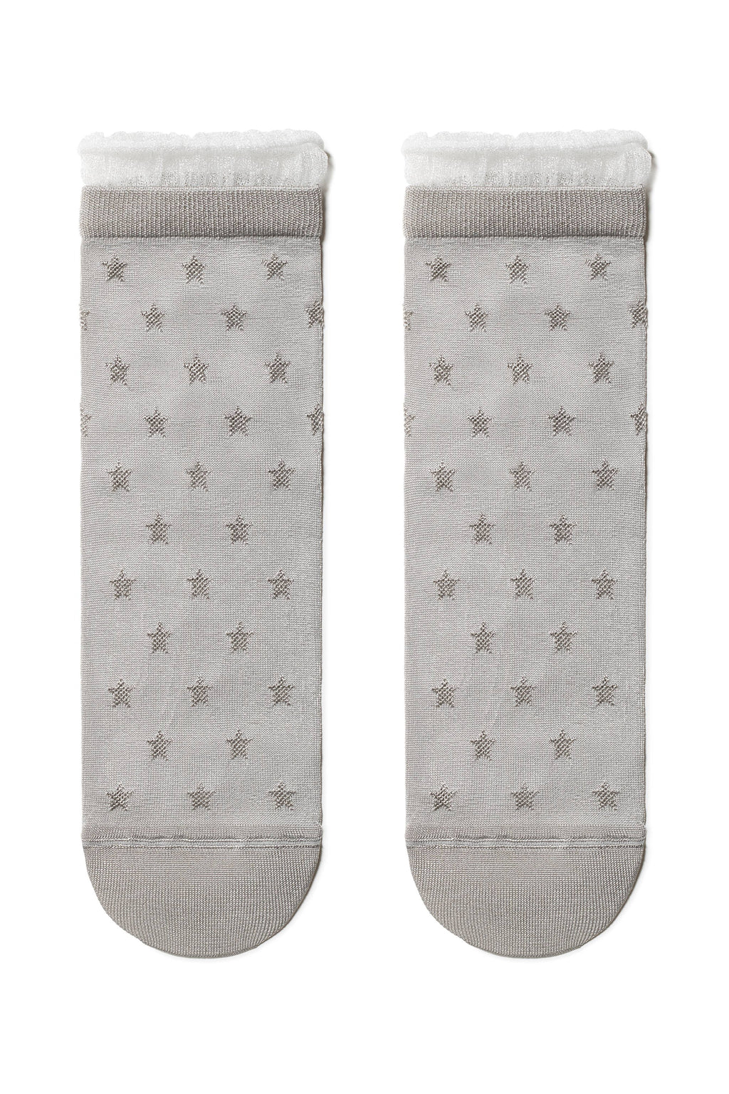 Conte Socks Classic - 491 Glossy Pattern and Decorative Transparent Mesh